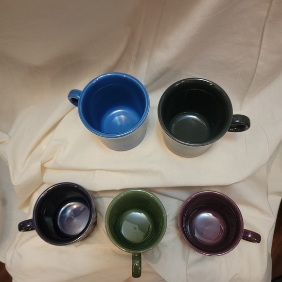 Lot of 5 Fiesta Ware Colorful Ceramic Mugs - Picture 2 of 7